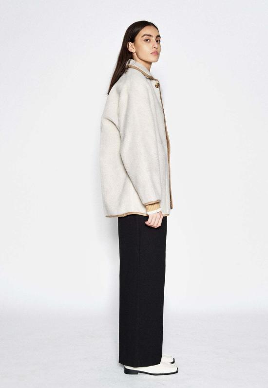  EYEYE 코트 Eyeye 리버서블 비건 시어링 재킷 오트밀 - OTHER BRANDS