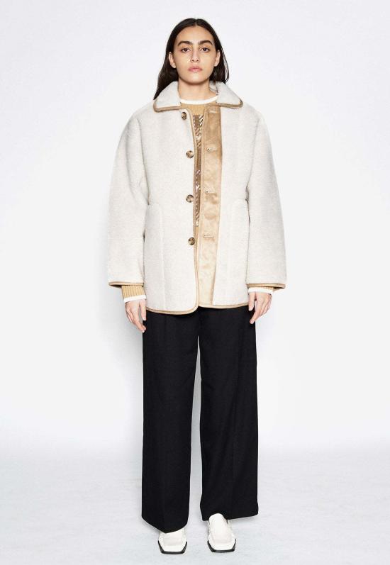  EYEYE 코트 Eyeye 리버서블 비건 시어링 재킷 오트밀 - OTHER BRANDS