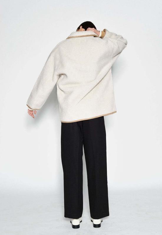  EYEYE 코트 Eyeye 리버서블 비건 시어링 재킷 오트밀 - OTHER BRANDS