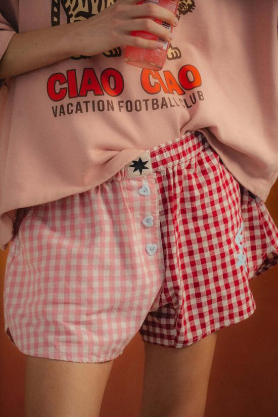  차오 차오 베케이션 숏팬츠 블룸 체크 복서 쇼츠 - CIAO CIAO VACATION