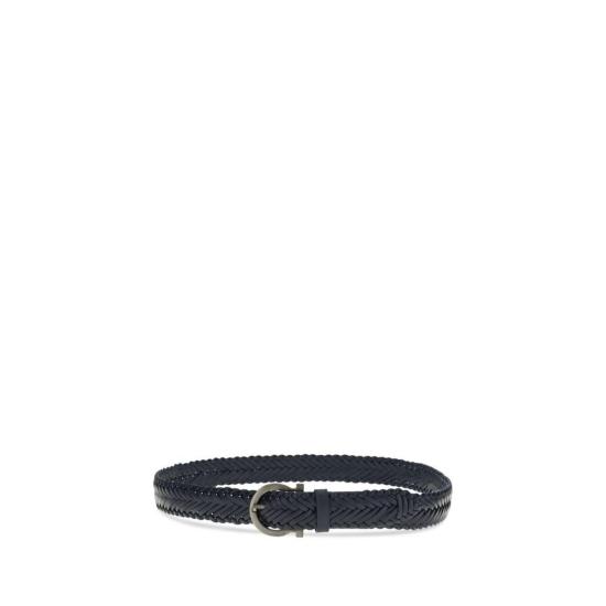  살바토레 페라가모 벨트 페라가모 송아지 가죽 보스 타우러스  블루 - SALVATORE FERRAGAMO