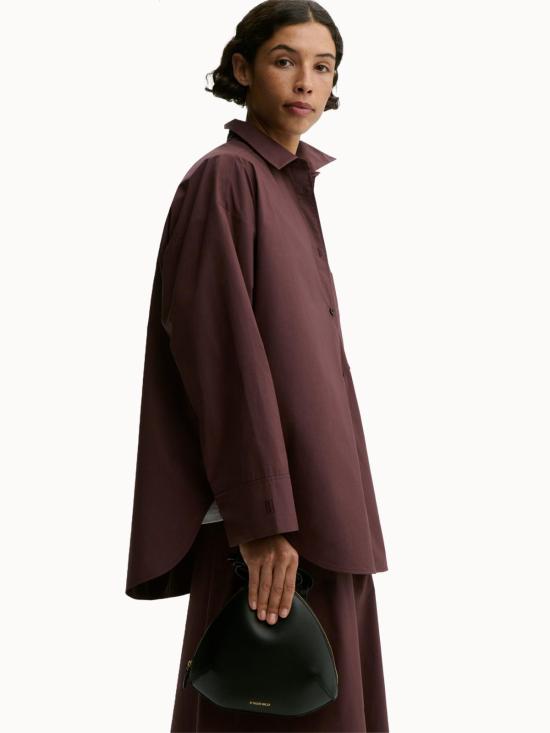  바이말렌비거 셔츠 By Malene Birger Derris 셔츠 Abergine - BY MALENE BIRGER