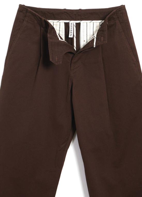  한센 가먼츠 스트레이트 팬츠 바비 와이드 팬츠 체스트넛 - HANSEN GARMENTS