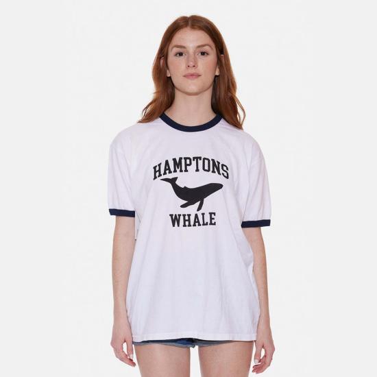 블루&크림 반팔 티셔츠 BNCMSU23 01 WHITE NAVY