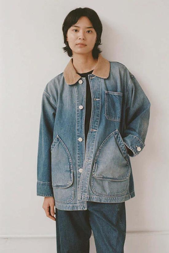  샤이나 모트 데님 자켓 페인터 코트