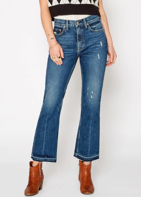  노엔드 데님 데님 팬츠 파라 미드라이즈 킥 플레어 진 - NOEND DENIM