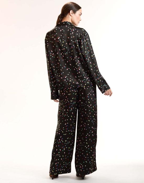  신시아 로리 언더웨어 신시아 로울리 필 PJ 라운지 탑 블랙 멀티 - CYNTHIA ROWLEY