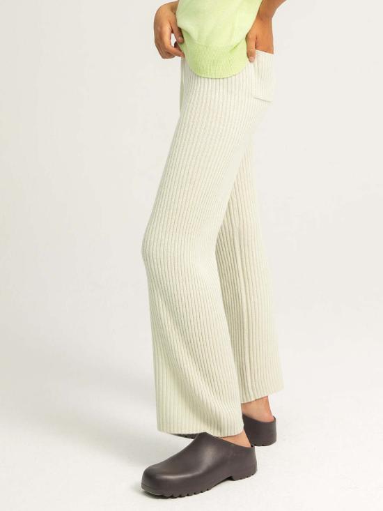  퓨어 캐시미어 엔와이씨 스트레이트 팬츠 퓨어캐시미어 NYC 롱 스트레이트핏 팬츠 허니듀 - PURECASHMERE NYC