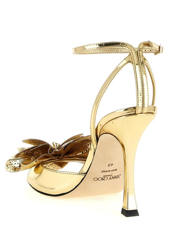  지미추 샌들 미미 스틸레토 힐  골드 - JIMMY CHOO