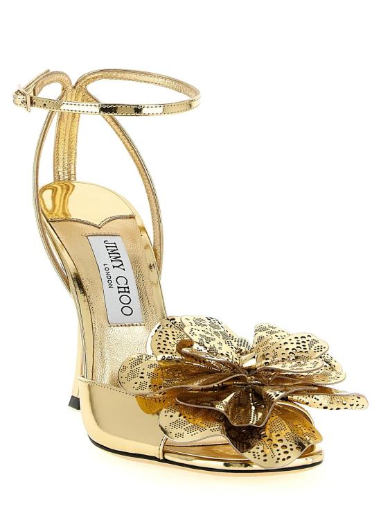  지미추 샌들 미미 스틸레토 힐  골드 - JIMMY CHOO