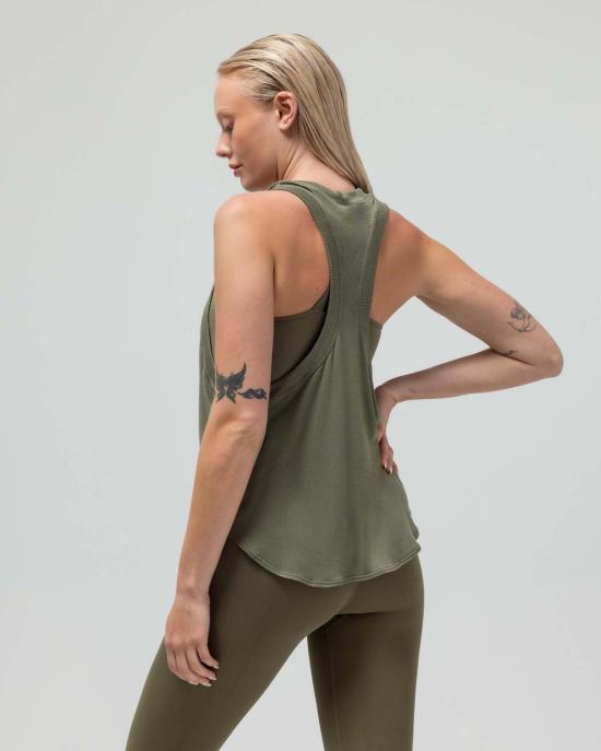  리포머 블라우스/셔츠 루즈핏 레이서백 탱크탑 - REFORMER