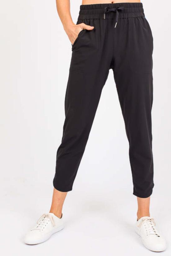  스팽스 스트레이트 팬츠 Spanx Out Of Office 가벼운 팬츠 바지 Very Black - SPANX