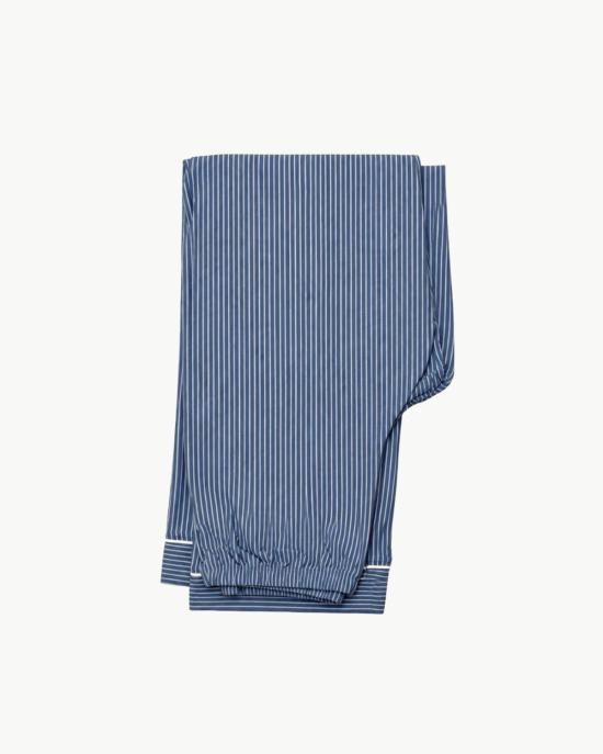  에버제이 언더웨어 지젤 프린트 롱 파자마 세트 듀오 스트라이프 슬레이트 블루/아이보리 - EBERJEY