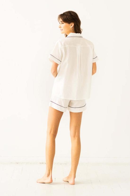  살루아 란제리 언더웨어 우븐 코튼 클래식 숏티 파자마 - SALUA LINGERIE