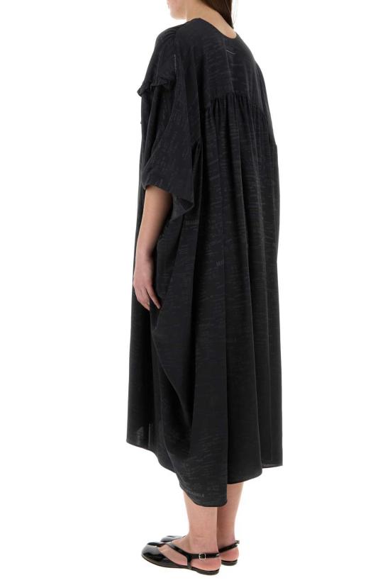  MM6 메종마르지엘라 숏 원피스 Mm6 메종 마르지엘라 저지 셔츠 드레스 앤트러사이트 - MM6 MAISON MARGIELA