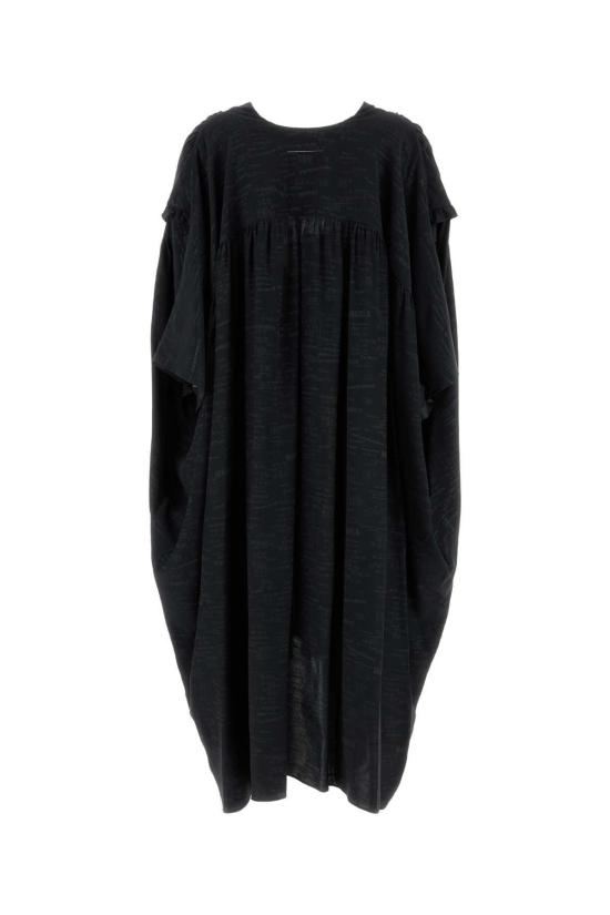  MM6 메종마르지엘라 숏 원피스 Mm6 메종 마르지엘라 저지 셔츠 드레스 앤트러사이트 - MM6 MAISON MARGIELA