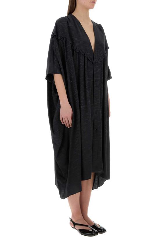  MM6 메종마르지엘라 숏 원피스 Mm6 메종 마르지엘라 저지 셔츠 드레스 앤트러사이트 - MM6 MAISON MARGIELA