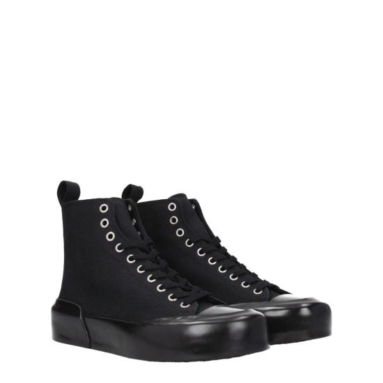  질샌더 스니커즈 질 샌더 패브릭 하이탑  블랙 - JIL SANDER