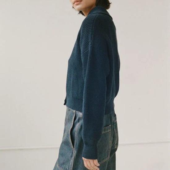  샤이나 모트 가디건 사치 카디건 네이비 - SHAINA MOTE