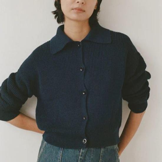  샤이나 모트 가디건 사치 카디건 네이비
