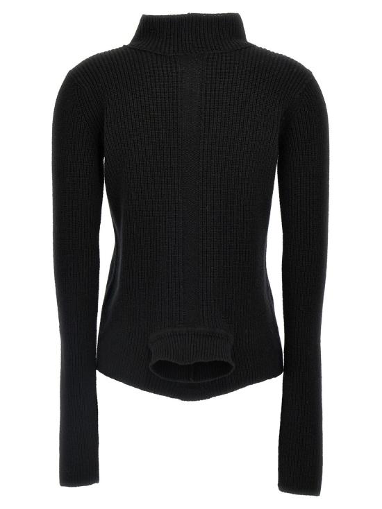  릭 오웬스 터틀넥 헤돈 더블 캐시미어  블랙 - RICK OWENS