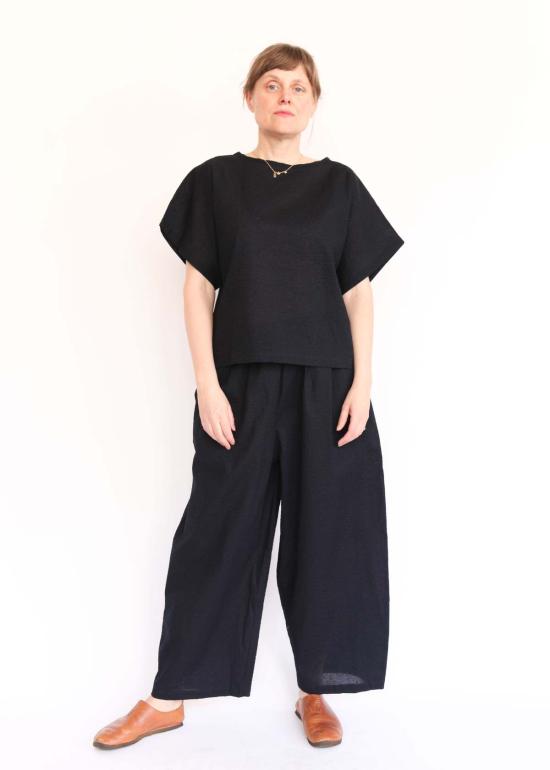  블랙 크레인 블라우스 JC BX20 BLUE - BLACK CRANE