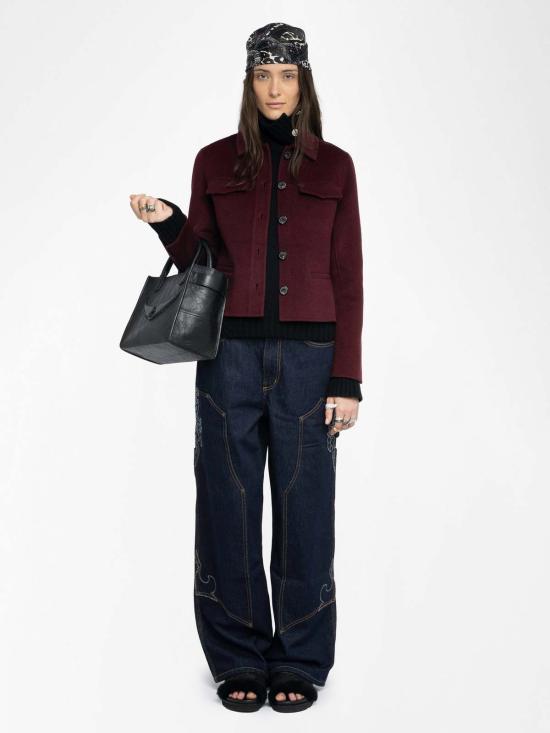  자딕앤볼테르 수트 자켓 Zadig & Voltaire 리암 울 재킷 버건디 - ZADIG & VOLTAIRE