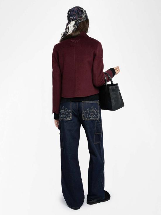  자딕앤볼테르 수트 자켓 Zadig & Voltaire 리암 울 재킷 버건디 - ZADIG & VOLTAIRE