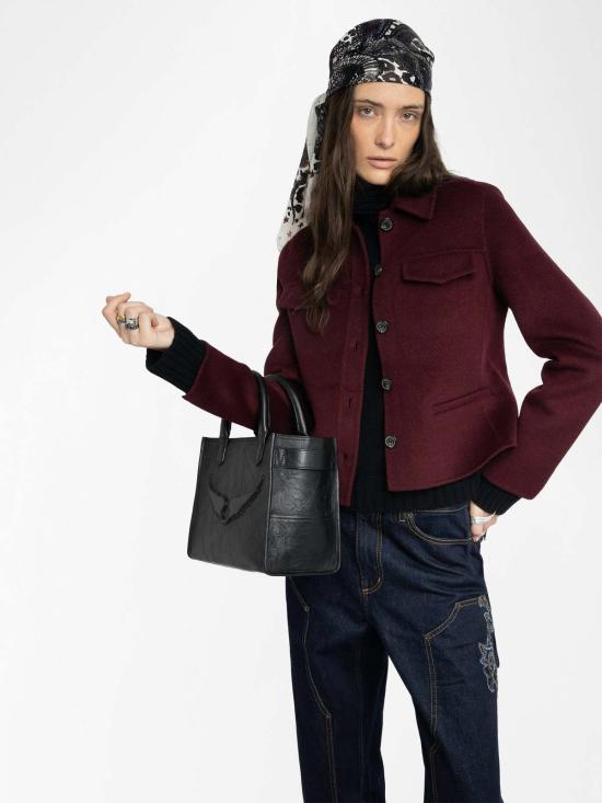  자딕앤볼테르 수트 자켓 Zadig & Voltaire 리암 울 재킷 버건디 - ZADIG & VOLTAIRE