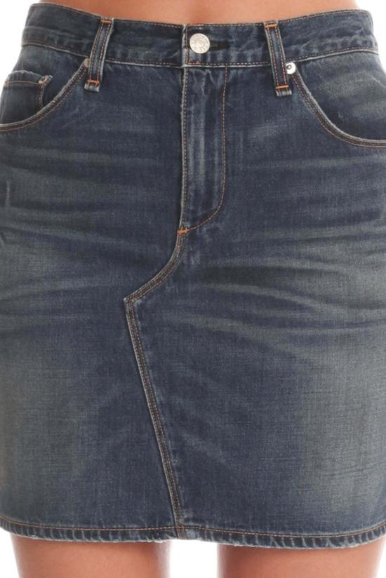  랙앤본 숏 스커트 Rag & Bone 데님 디스트레스드 미니 스커트 - RAG & BONE