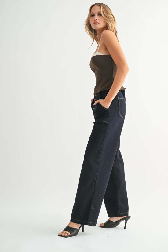  저스트 블랙 데님 데님 팬츠 BP513J CREAM - JUST BLACK DENIM