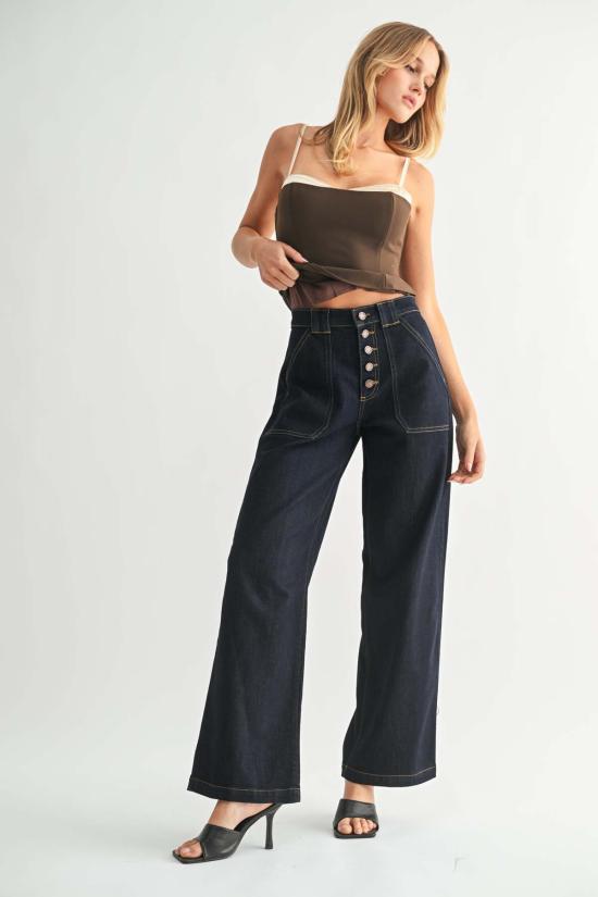  저스트 블랙 데님 데님 팬츠 BP513J CREAM - JUST BLACK DENIM