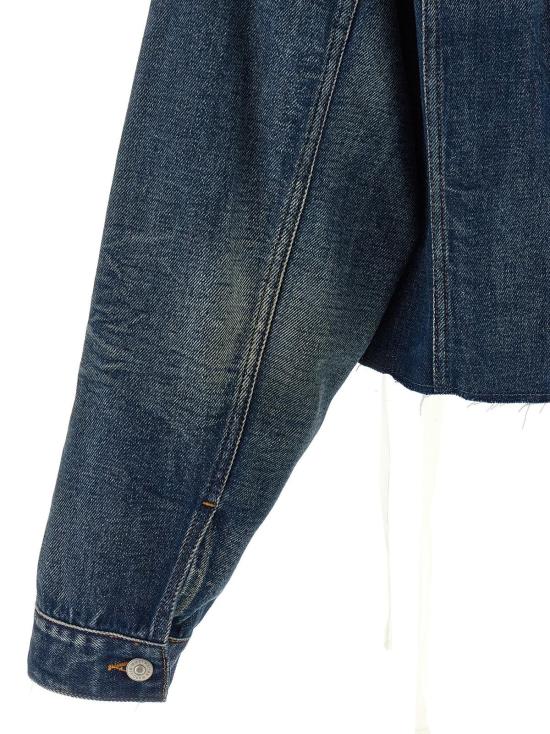  MM6 메종마르지엘라 데님 자켓 Mm6 메종 마르지엘라 코튼 데님 재킷 블루 - MM6 MAISON MARGIELA