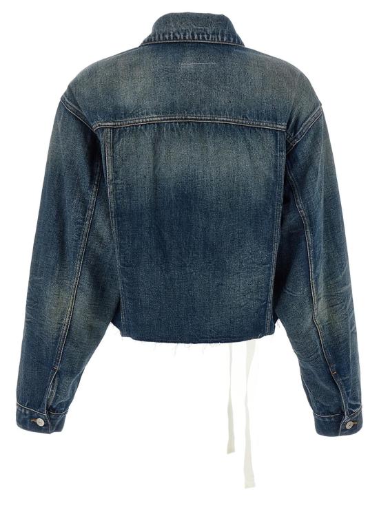  MM6 메종마르지엘라 데님 자켓 Mm6 메종 마르지엘라 코튼 데님 재킷 블루 - MM6 MAISON MARGIELA