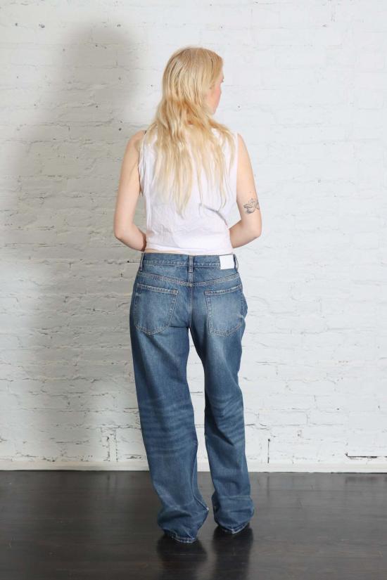  이비 데님 데님 팬츠 Eb 데님 로우 라이즈 배기 진 - EB DENIM
