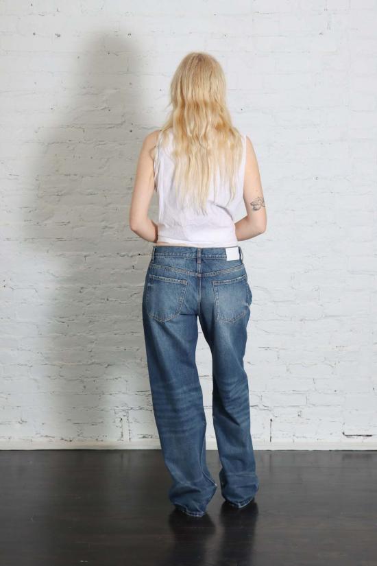  이비 데님 데님 팬츠 Eb 데님 로우 라이즈 배기 진 - EB DENIM