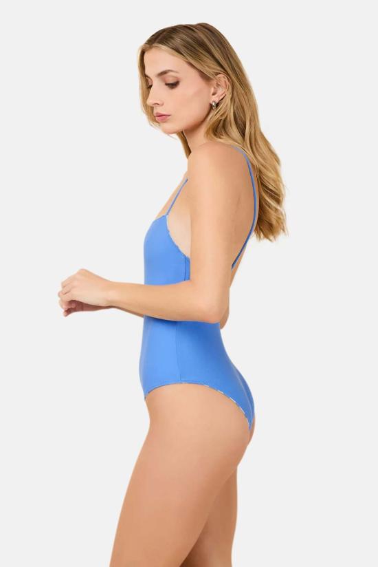 솔리드 앤 스트라이프 원피스 수영복 SU25 S1234SOL SUN MARINA BLUE SUNSET STRIPE - SOLID AND STRIPED