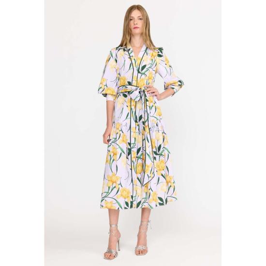  크리스티 린 미디 원피스 라일라 드레스 라일락 플로렛 - CHRISTY LYNN