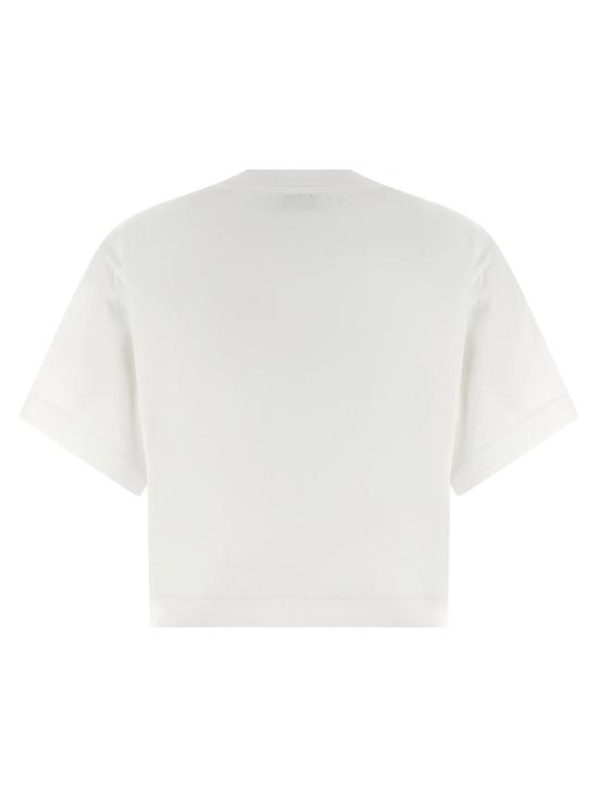 오프화이트 반팔 티셔츠 크롭 티셔츠 화이트 - OFF WHITE