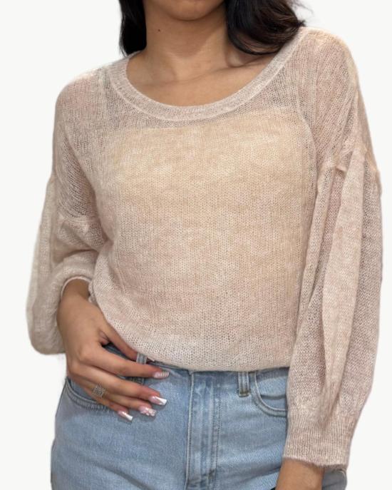  브라조 트리콧 스웨터 브라조 트리코 발레 토퍼  클레이 - BRAZEAU TRICOT