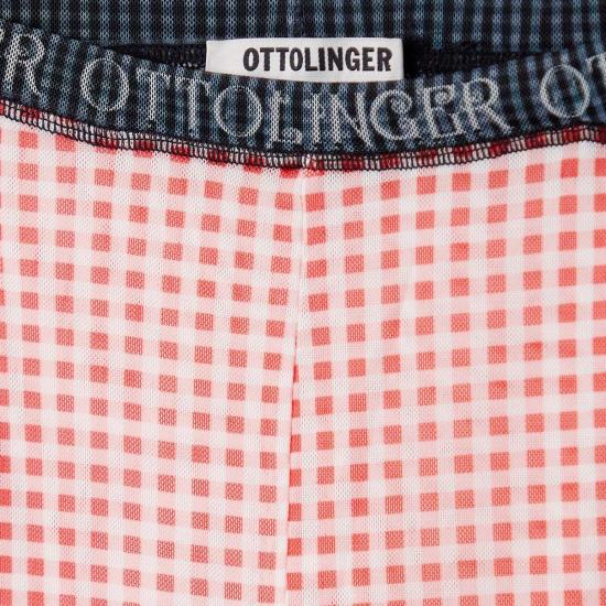  오토링거 스트레이트 팬츠 메시 팬츠 깅엄 프린트 - OTTOLINGER