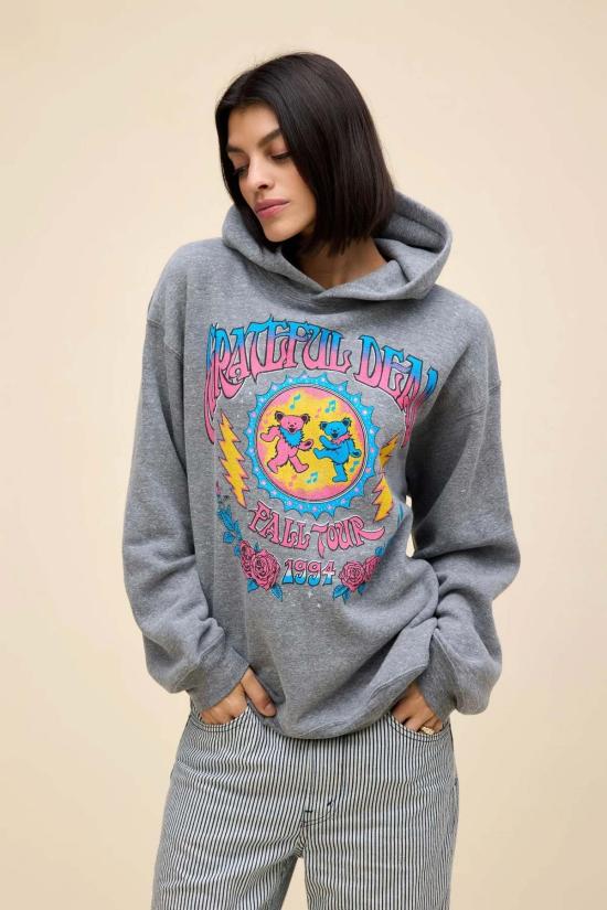  데이드리머 후드 티셔츠 Daydreamer Grateful Dead 가을 투어 94 Boyfriend 후드 티 Heather Grey