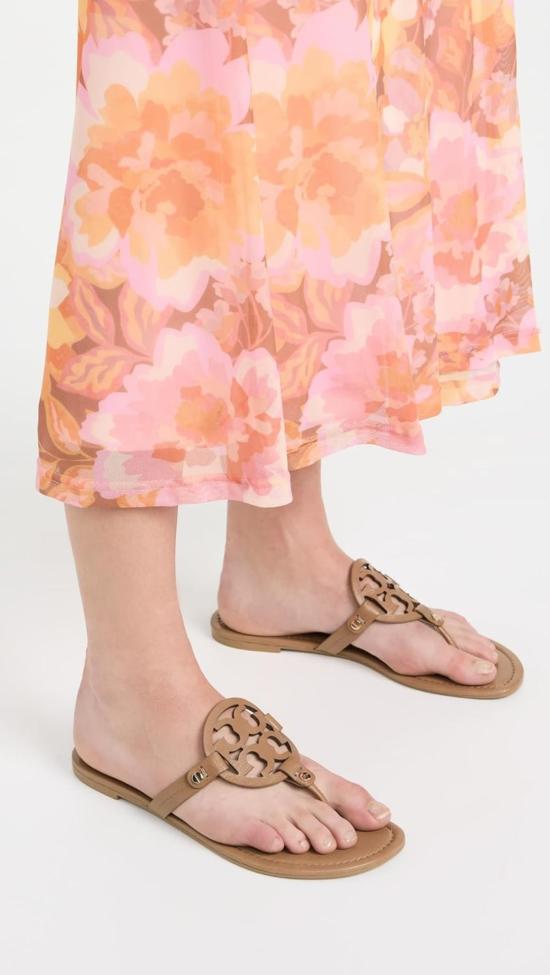  토리버치 샌들 밀러 나파 가죽  월넛 - TORY BURCH