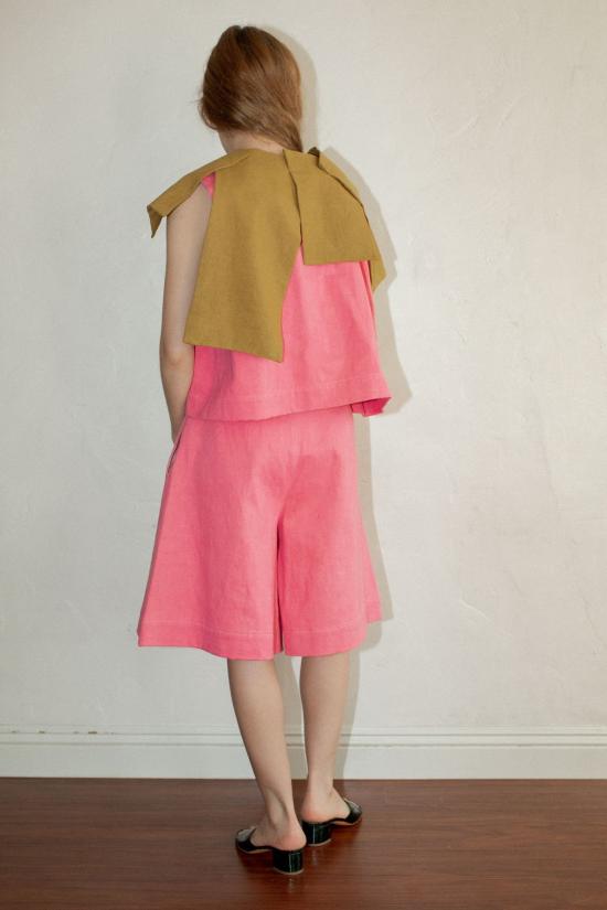  Nancy Stella Soto 블라우스 낸시 스텔라 소토 피냐타 슬리브리스 셔츠 로얄 핑크 - OTHER BRANDS