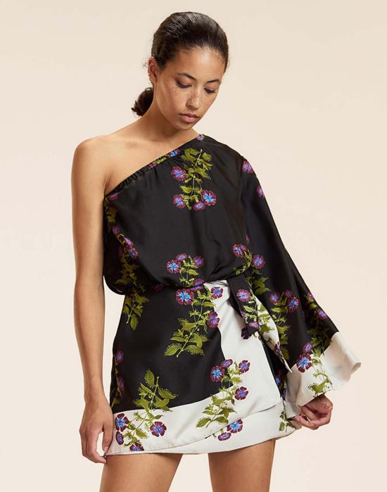  신시아 로리 숏 원피스 신시아 로울리 본 보야지 실크 드레스 블랙플