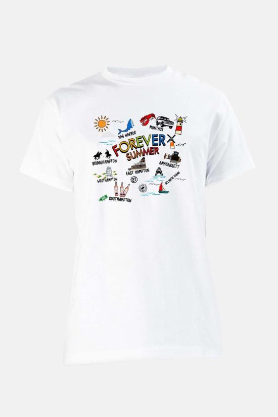  블루&크림 반팔 티셔츠 BNCUSU22 02 WHITE