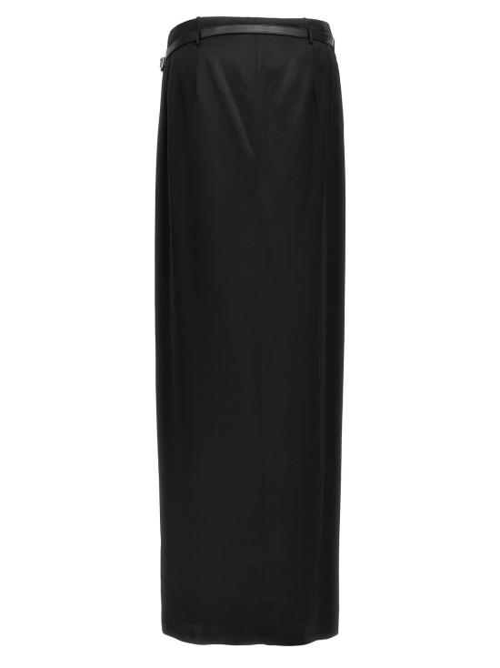  톰포드 롱 스커트 실크 미니 스커트 블랙 - TOMFORD