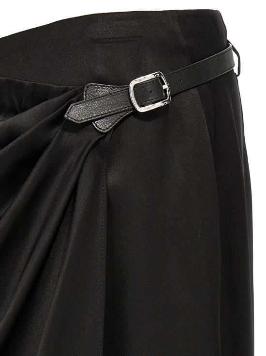  톰포드 롱 스커트 실크 미니 스커트 블랙 - TOMFORD