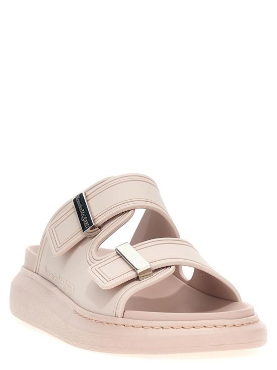  알렉산더 맥퀸 뮬/슬리퍼 더블 밴드 러버 슬라이드 - ALEXANDER MCQUEEN