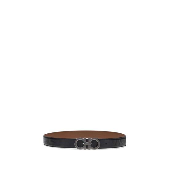  살바토레 페라가모 벨트 페라가모 간치니 리버서블 레귤러  블랙 - SALVATORE FERRAGAMO